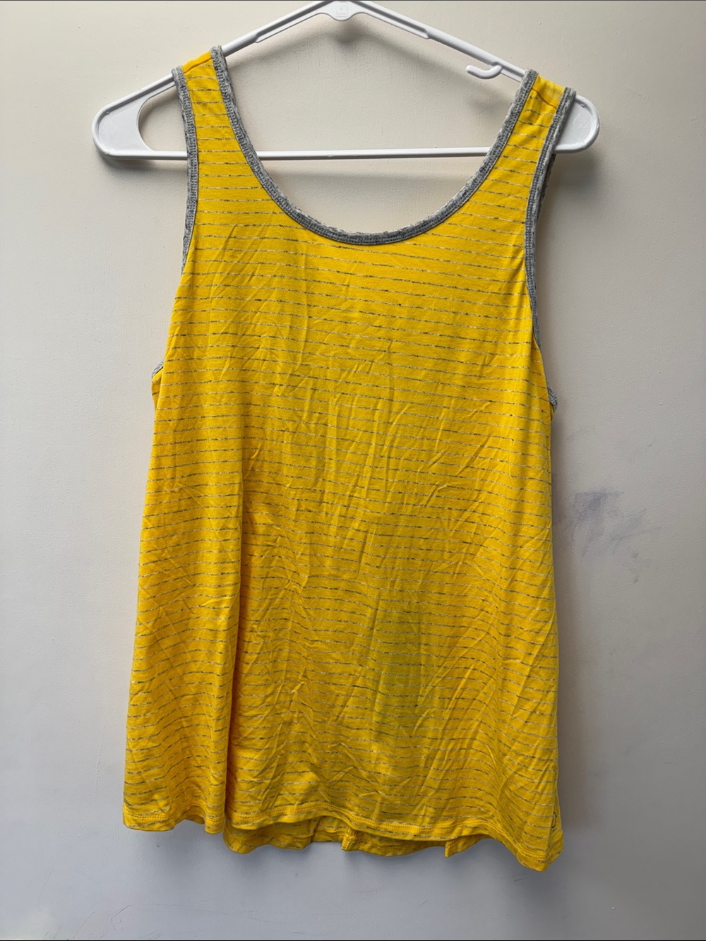CALIA by Carrie Underwood Yellow Tank with Gray Trim